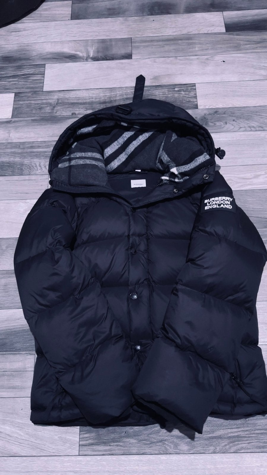 Burberry jas winter, Ophalen of Verzenden, Zo goed als nieuw, Maat 48/50 (M), Zwart