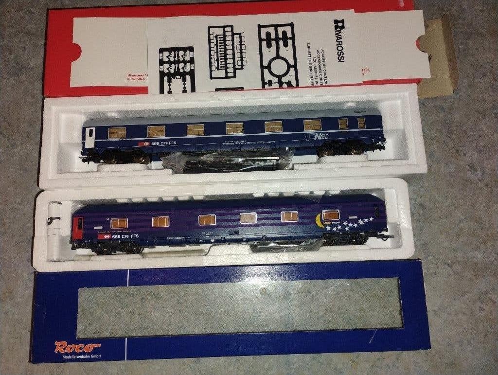 3 Sllapwagens  Roco Rivarossi SBB CFF v H0 1/87 303 mm, Hobby en Vrije tijd, Gelijkstroom of Wisselstroom, Wagon, Ophalen of Verzenden