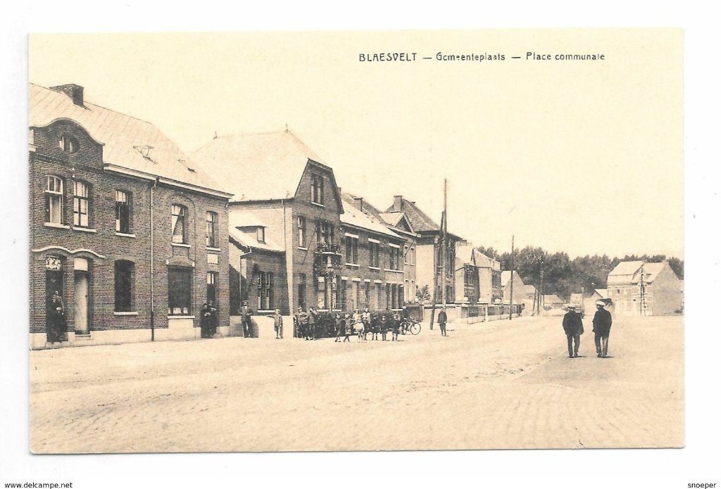 Blaasveld - Blaesvelt - Gemeenteplaats - Place communale -, Ophalen of Verzenden, Ongelopen, Antwerpen