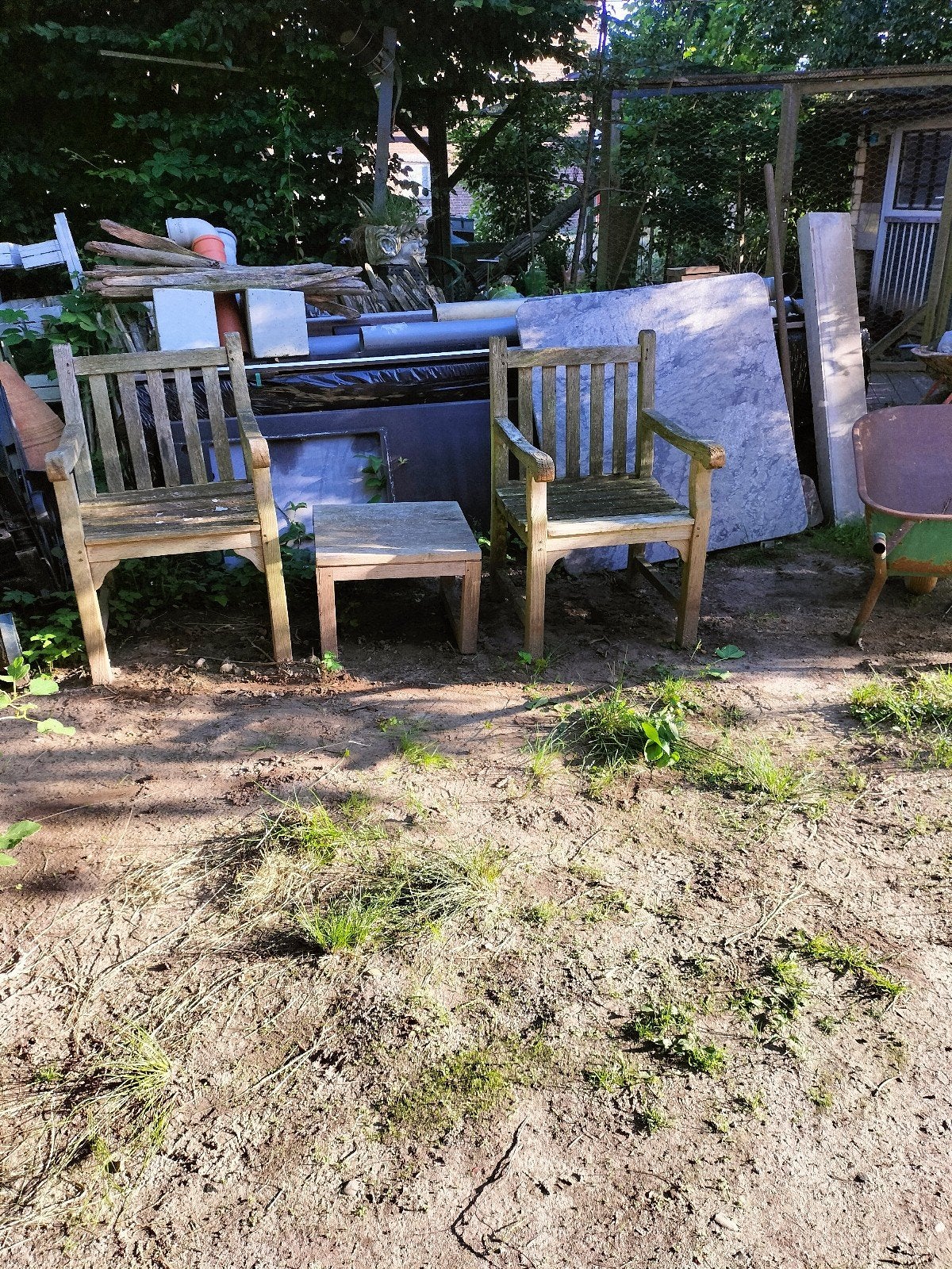 Teak hard houten tuinset bistro loungeset