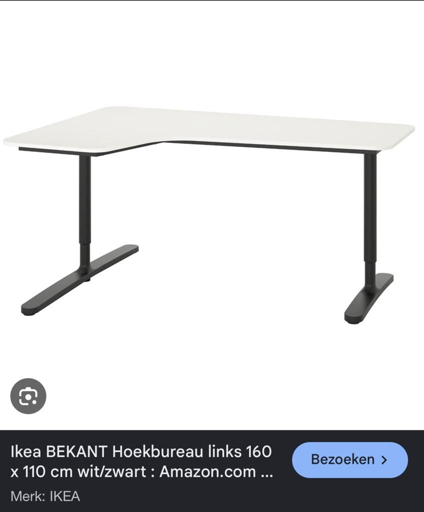 Bureau  link hoek, Maison & Meubles, Enlèvement, Comme neuf, IKEA
