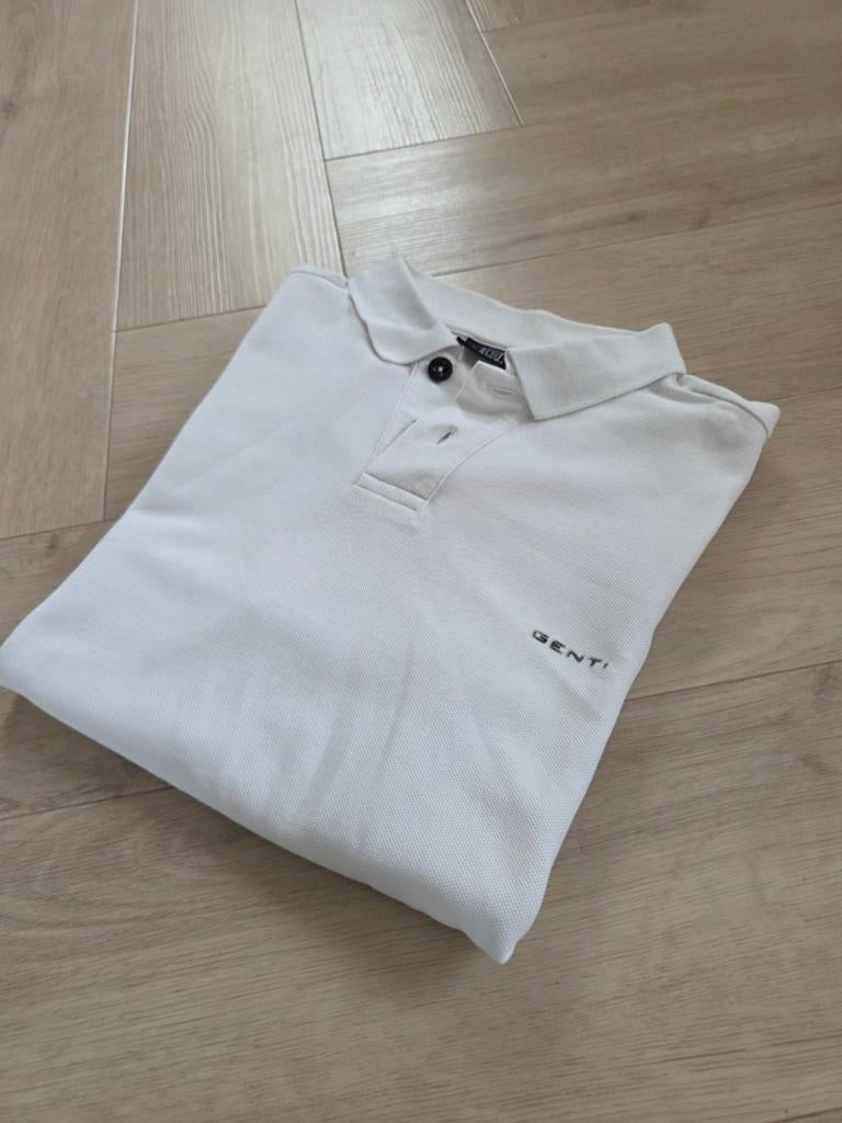 Élégant Polo Genti blanc taille S. Aucune décoloration !, Envoi, Taille 46 (S) ou plus petite