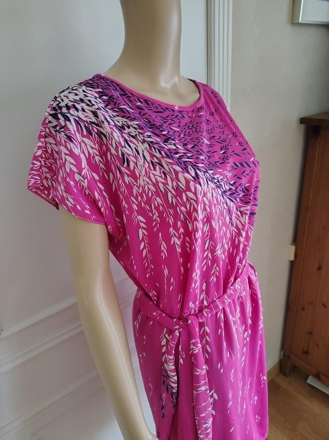 vintage roze zomer jurk, Verzenden, Maat 46/48 (XL) of groter, Vintage, Knielengte