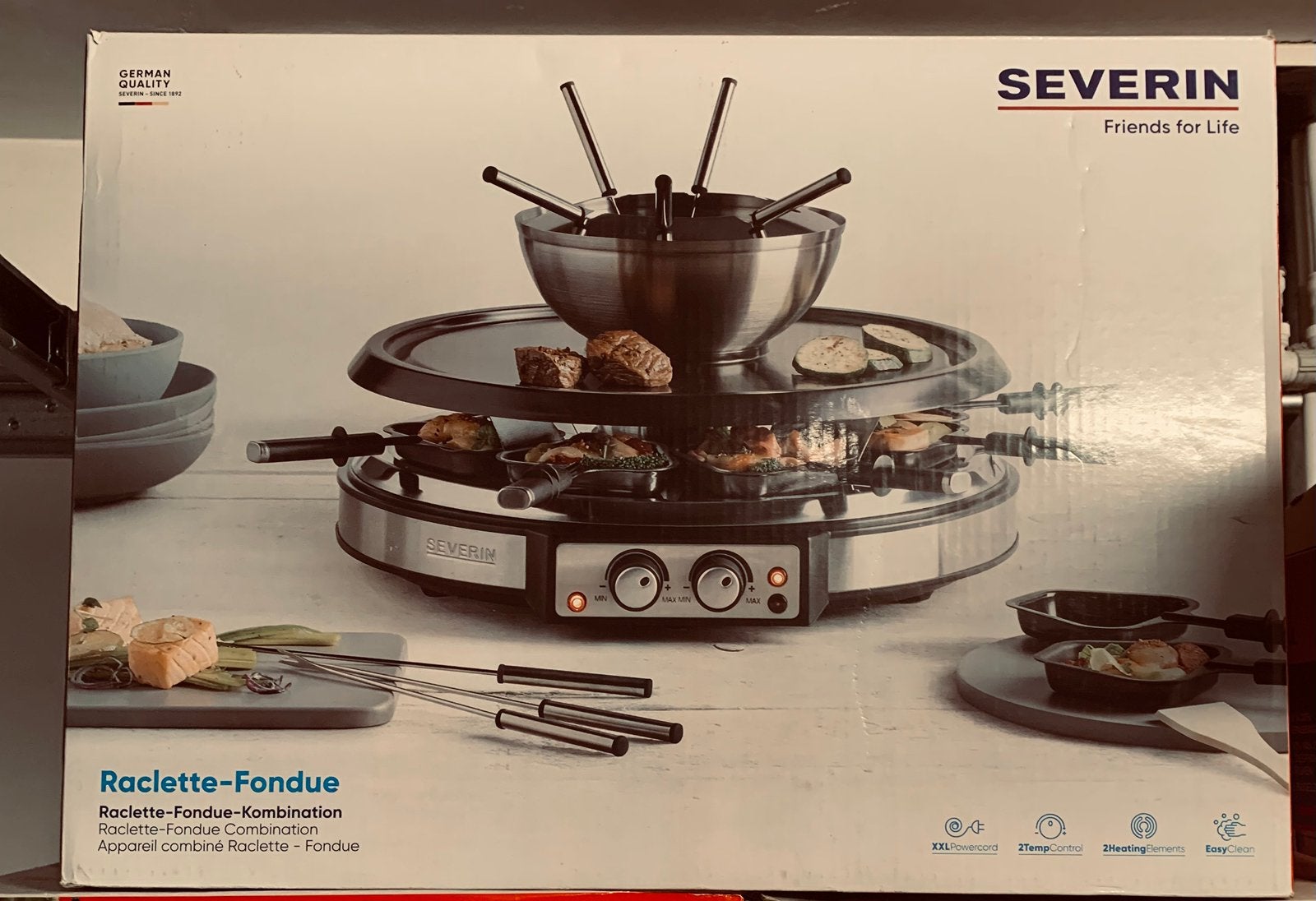 Raclette en fondue combi, Ophalen, Nieuw, 8 personen of meer