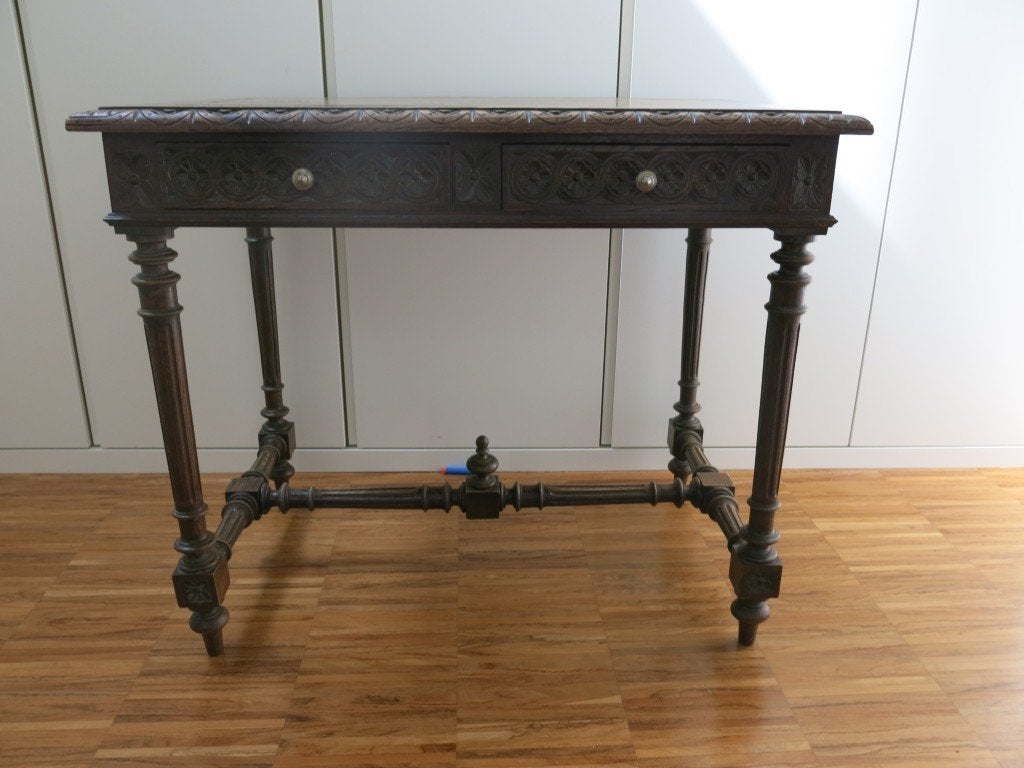 Bureau ancien en chêne vers 1900, Enlèvement