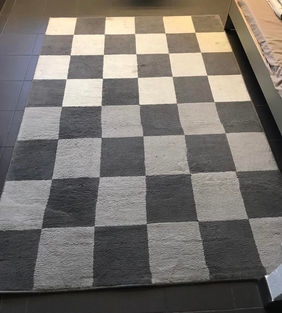 Tapis IKEA (gris et blanc) /Tapis IKEA (gris et blanc), 200 cm ou plus, 150 à 200 cm, Comme neuf, Enlèvement