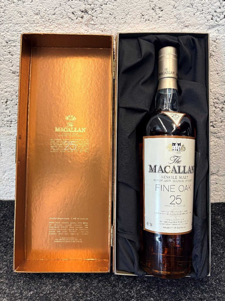 Macallan 25 year Fine OAK, Verzamelen, Overige gebieden, Overige typen, Nieuw, Ophalen of Verzenden
