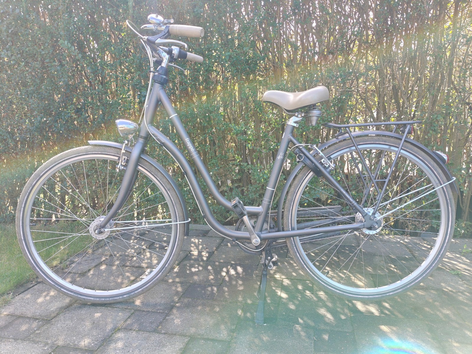 grijze Frappe fcl 400 damesfiets maat 50, Fietsen en Brommers, Velgrem, (Extra) lage instap, Zo goed als nieuw, 50 tot 53 cm