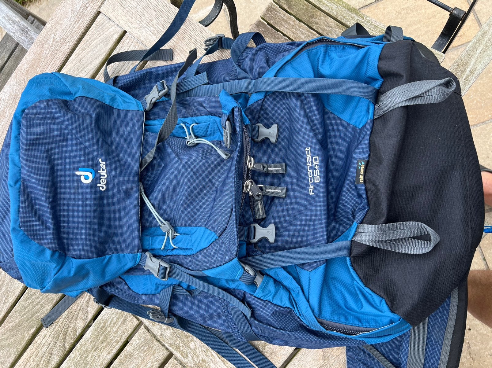 Rugzak Deuter Aircontact 65+10 slechts 1x gebruikt, Ophalen, Zo goed als nieuw