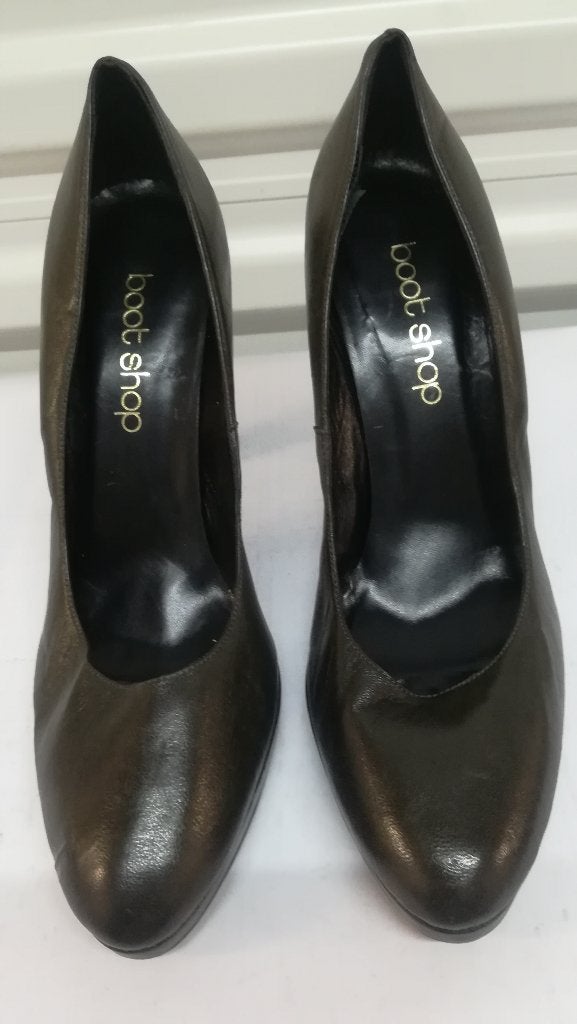 301B* Bootshop - sexy zwart-olijfkleurige leren pumps (40,5), Kleding | Dames, Pumps, Verzenden, Zwart, Nieuw