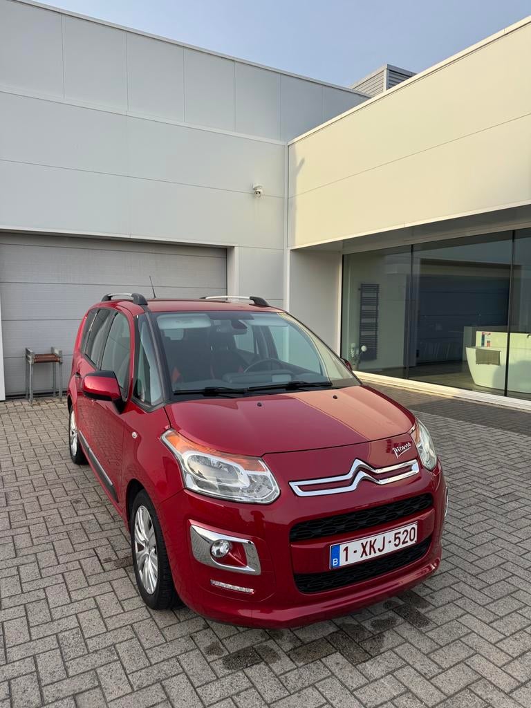 Citroen c3 Picasso Exclusive automatique, Autos, Citroën, Rouge, Euro 5, Carnet d'entretien, Noir