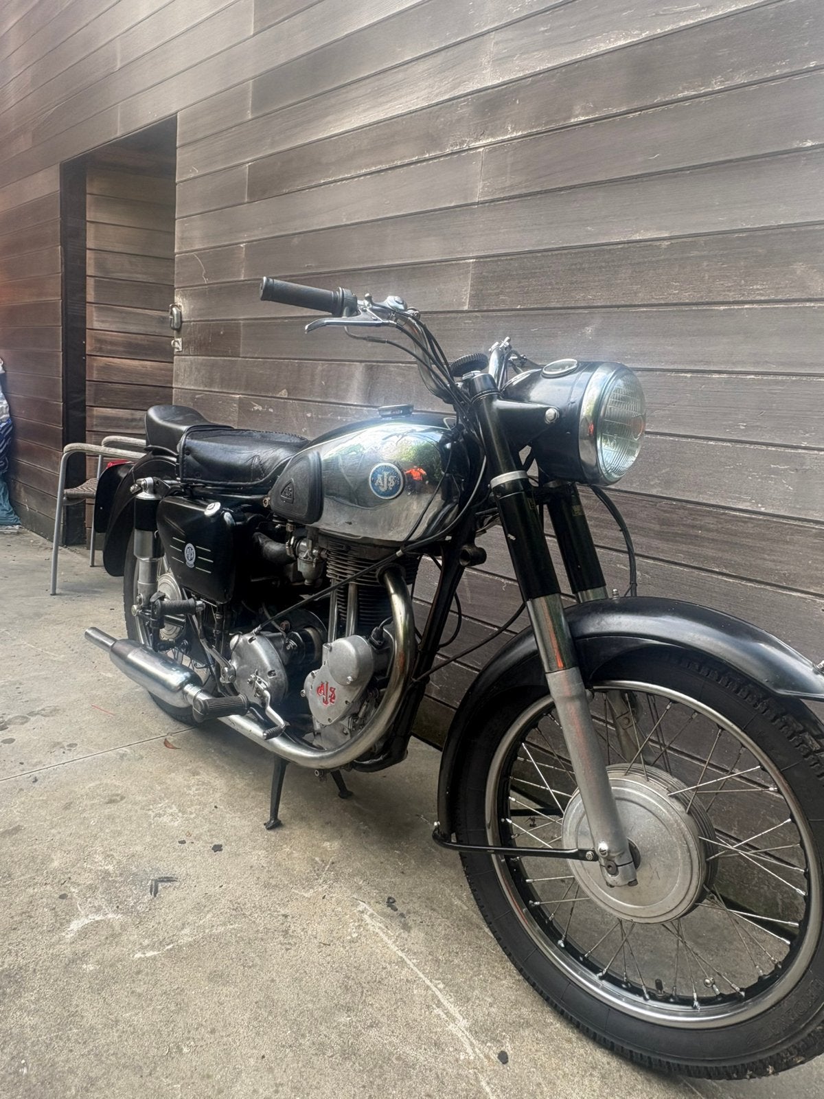 Vintage motorfiets ajs 350 cc