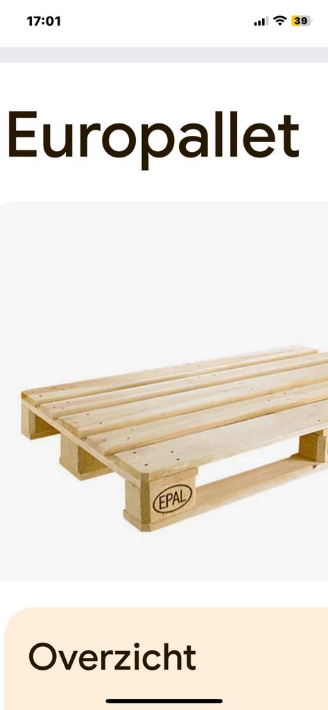Euro palletten, Ophalen, Zo goed als nieuw