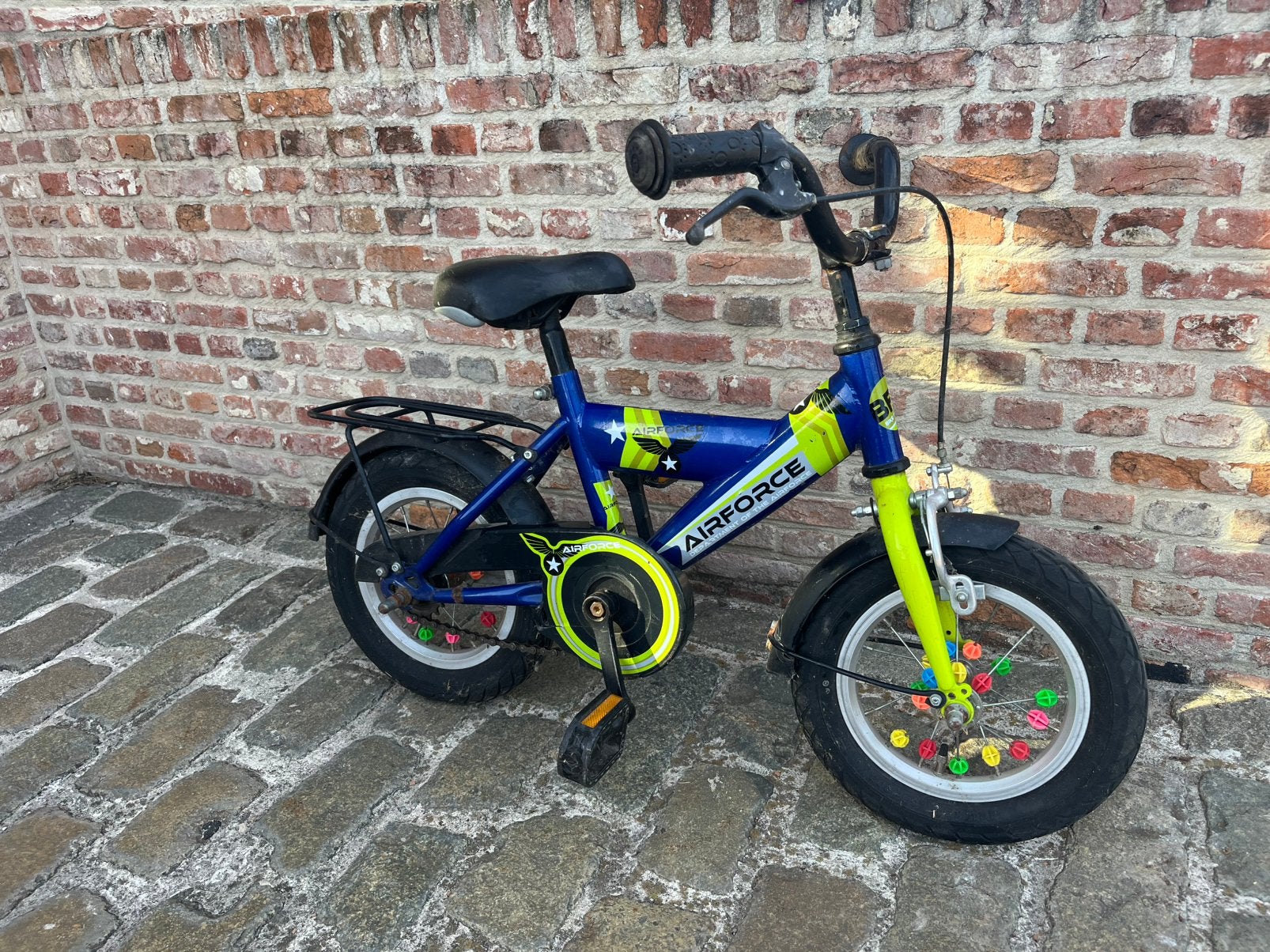 Kinderfiets met wieltjes, Stabilisateurs, Frein à rétropédalage, Enlèvement, Utilisé