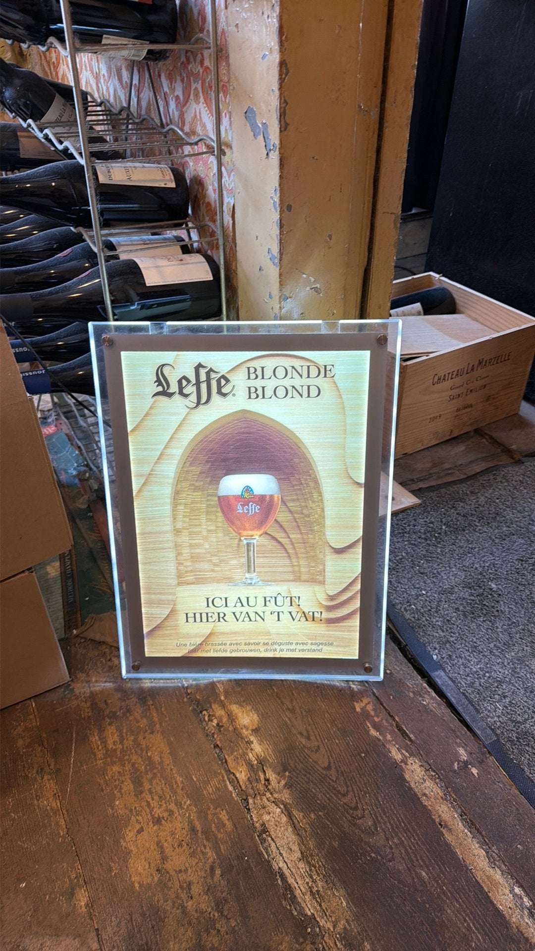 Lichtbak leffe, Verzamelen, Merken en Reclamevoorwerpen, Ophalen of Verzenden, Zo goed als nieuw