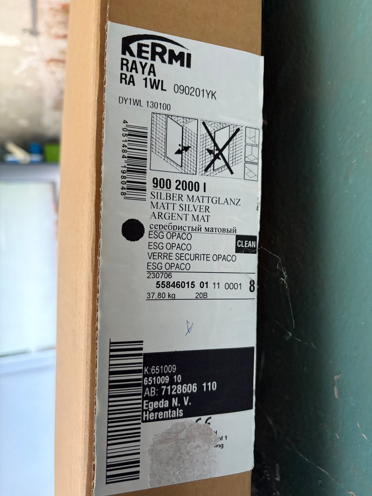 Douchedeur Kermi Raya, Doe-het-zelf en Bouw, Ophalen of Verzenden, Nieuw, Glas, Douche