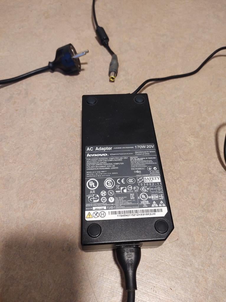 Lenovo thinkpad W520, W530 170W 20V 8.5A, Computers en Software, Laptop-opladers, Ophalen