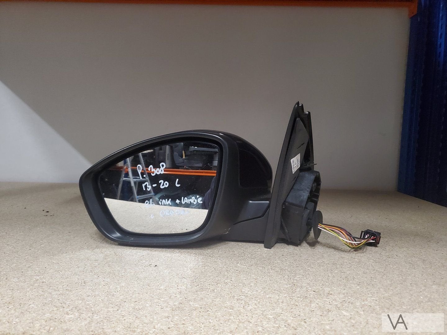 Peugeot 308 2013 - 2020 spiegel links 10 draden blauw €100, Gebruikt, -, -, Ophalen of Verzenden