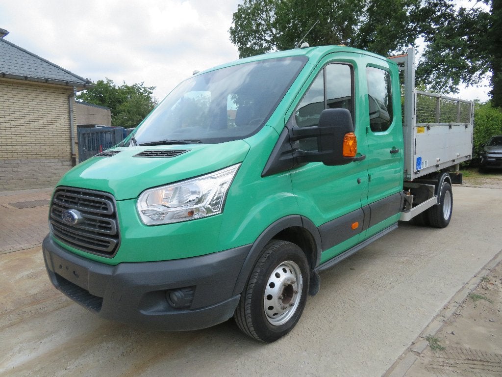 Ford Transit - Dubbel cabine kipper - 67.812km - 2017 - €6b, Auto's, 4 deurs, Achterwielaandrijving, 1995 cc, Euro 6