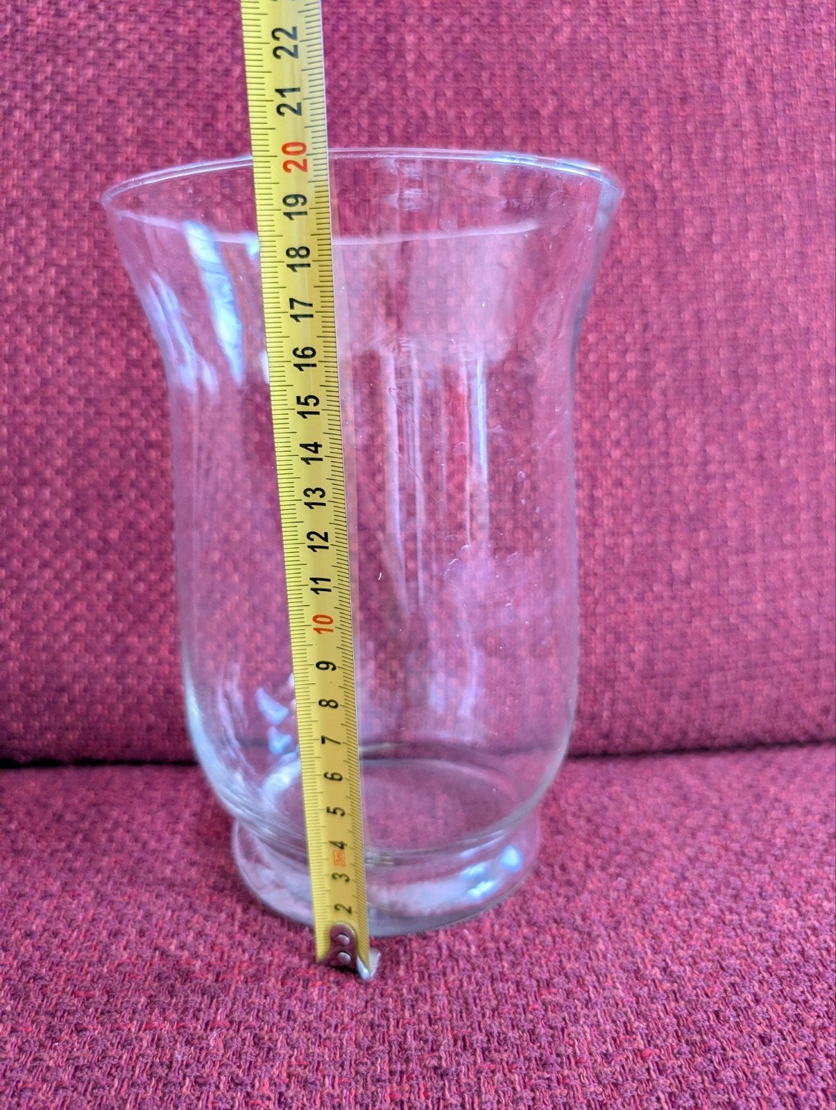 Vase en verre, Huis en Inrichting, Ophalen of Verzenden, Zo goed als nieuw, Transparant, Glas