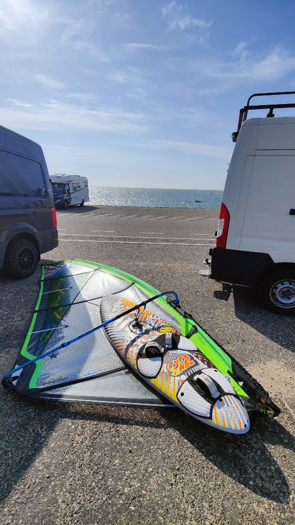 Windsurf materiaal - volledige set!!!, Watersport en Boten, Gebruikt, Met vin(nen), Complete set, Ophalen