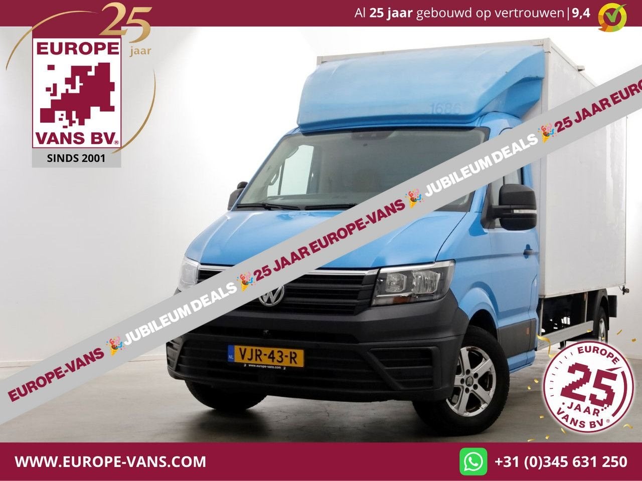 Volkswagen Crafter 35 2.0 TDI E6 Bakwagen met achterdeuren 2, Auto's, Blauw, Bedrijf, Parkeersensor, Onderhoudsboekje
