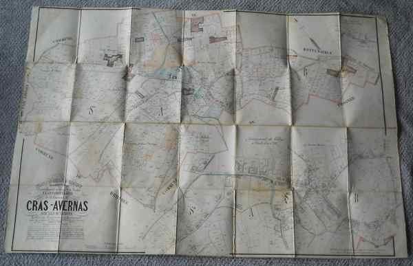 Plan Popp de Cras-Avernas - Hannut, Gelezen, Popp, Ophalen of Verzenden, 1800 tot 2000