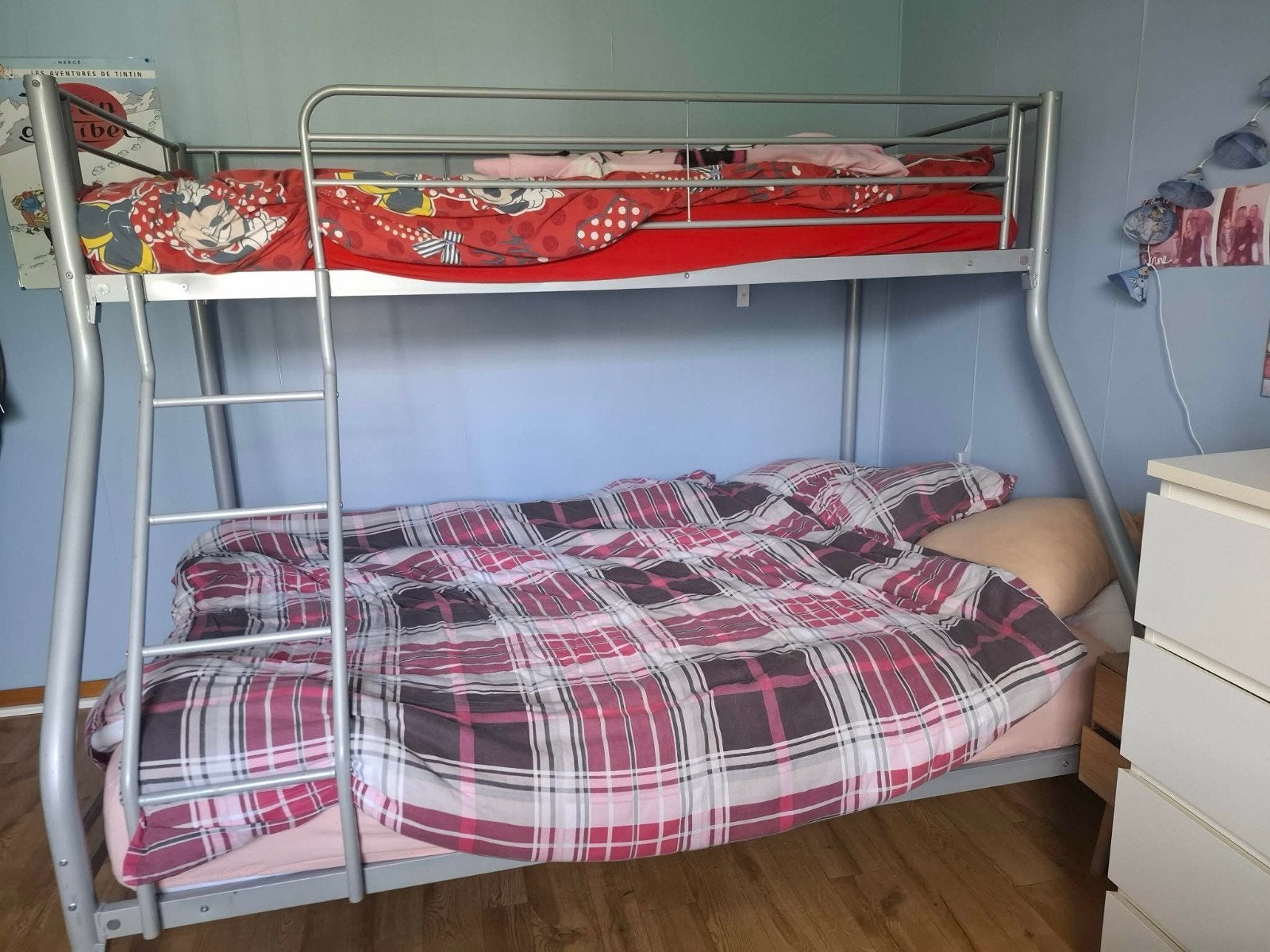 Stapelbedden met matrassen, Huis en Inrichting, Slaapkamer | Stapelbedden en Hoogslapers, Ophalen, 90 cm, Stapelbed