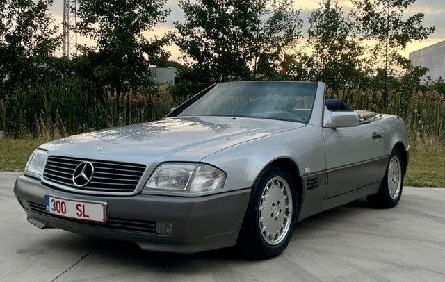 MERCEDES 300 SL - 1989 -102000KM -PRACHTSTAAT, Autos, Mercedes-Benz, Argent ou Gris, Achat, Alarme, Entreprise