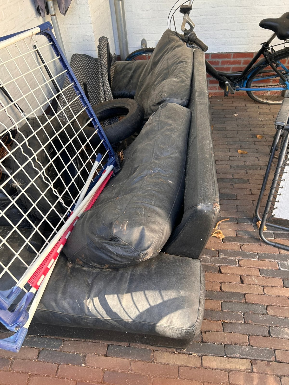 Zetel leder, Ophalen, Gebruikt