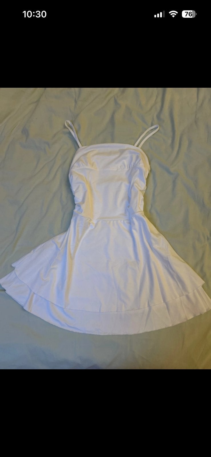 Jolie mini-robe blanche, Neuf, Blanc, Envoi, Au-dessus du genou