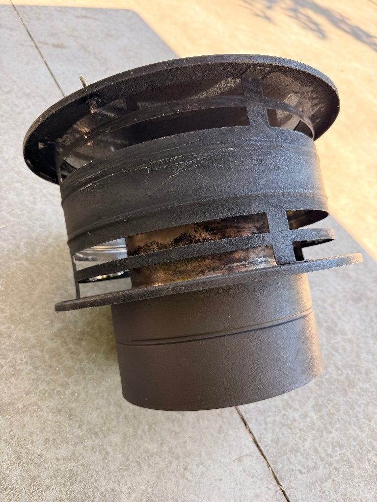 Dubbelwandig Trekkap met veegluik – Ø (180/230 mm), Doe-het-zelf en Bouw, Ophalen, Gebruikt, Minder dan 20 mm, Minder dan 2 meter