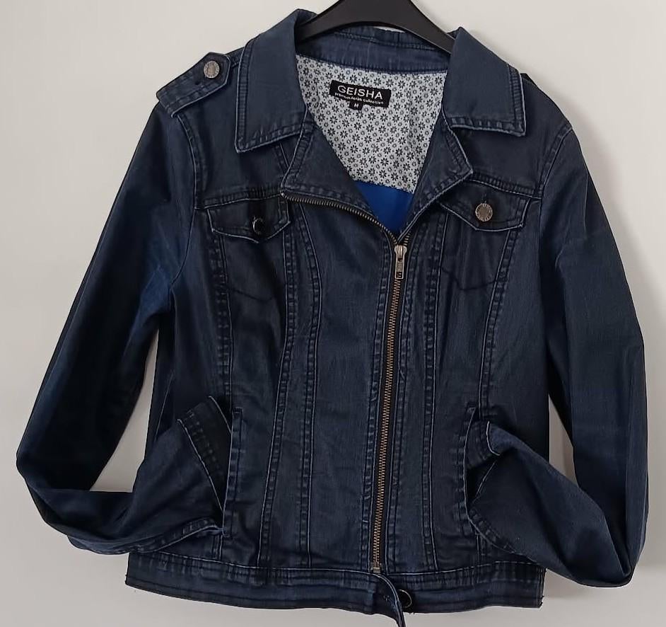 Jeansvest donkerblauw medium Geisha, Kleding | Dames, Geisha, Blauw, Gedragen, Ophalen