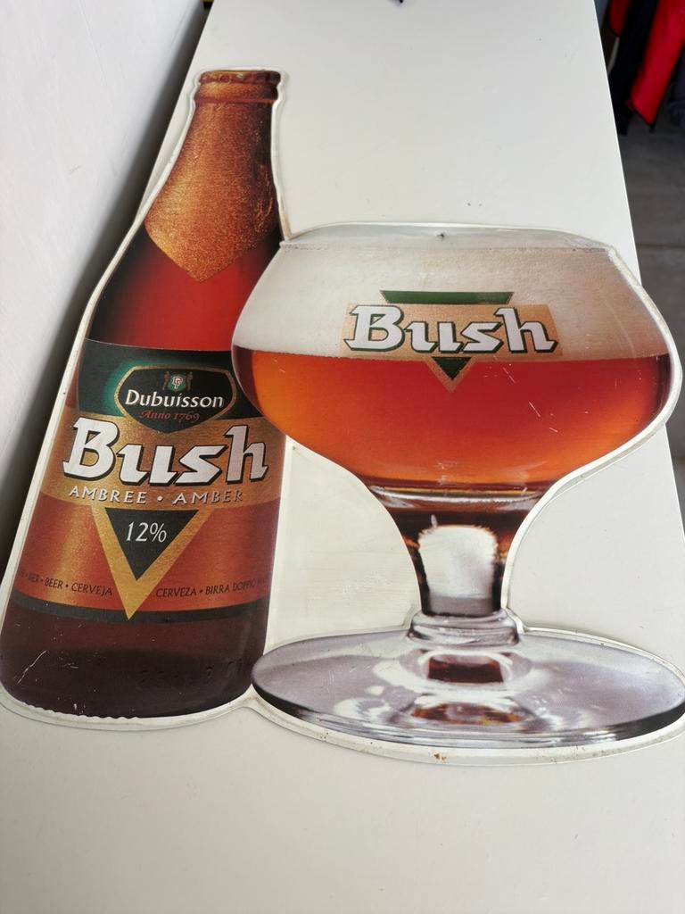 Plaque métallique « BUSH » (56/40 cm), Collections, Enlèvement ou Envoi, Utilisé