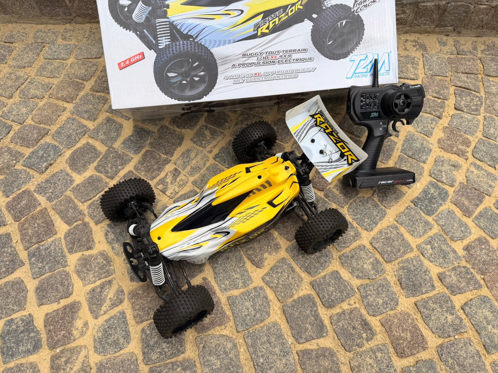 T2M Pirate Razor 1/10 4WD RC Buggy RTR + Originele Doos, Hobby en Vrije tijd, Ophalen of Verzenden, Zo goed als nieuw