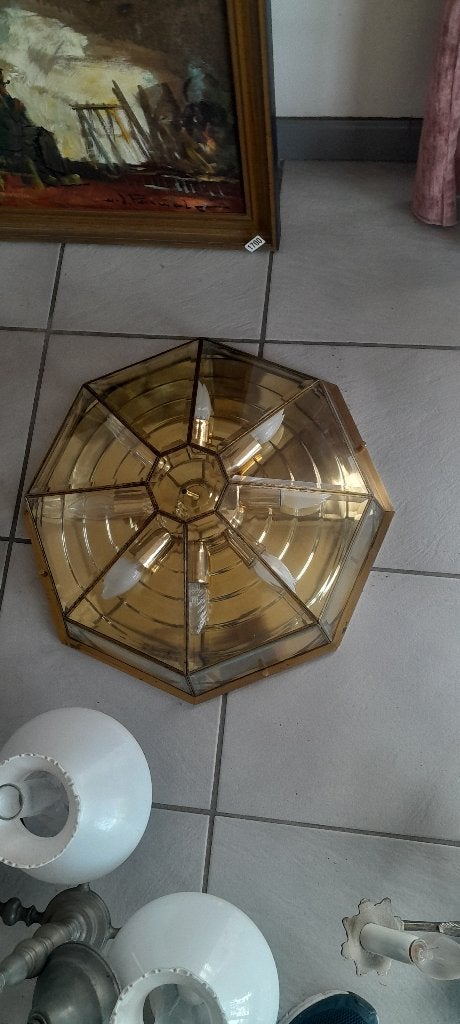 Deknut kroonluchter. 90€, Huis en Inrichting, Ophalen, Gebruikt, Glas