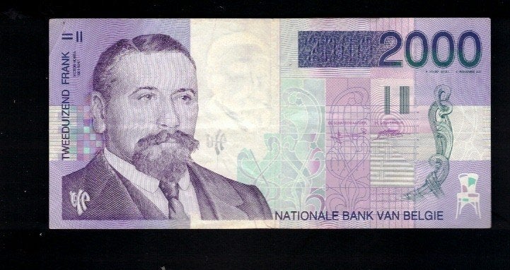 Billet belge 2000 Frank - Victor Horta - 4, Enlèvement ou Envoi, Billets en vrac
