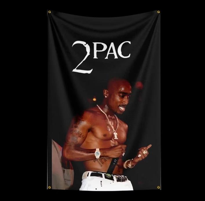 Grote vlaggen 2pac / Tupac Shakur (150x90cm), Ophalen of Verzenden, Nieuw