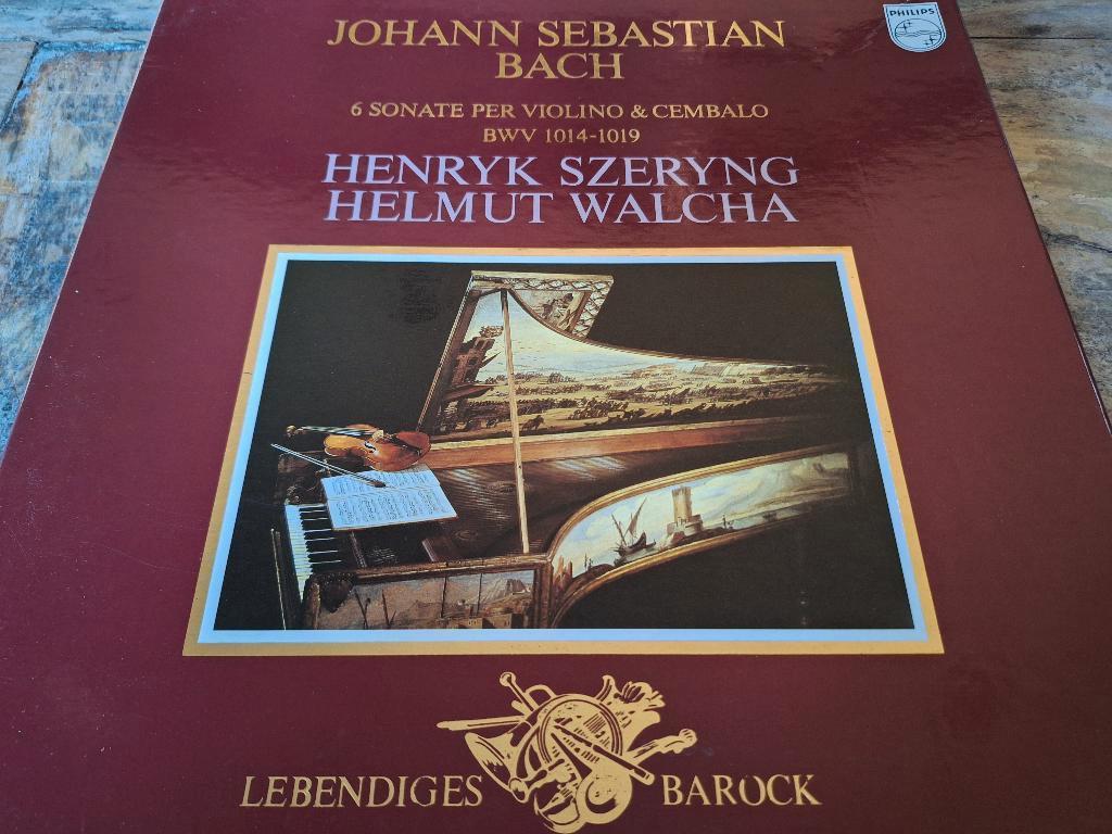 Bach / Walcha - Szeryng - 6 Sonate Per Violino & Cembalo Box, 12 pouces, Baroque, Enlèvement ou Envoi, Utilisé