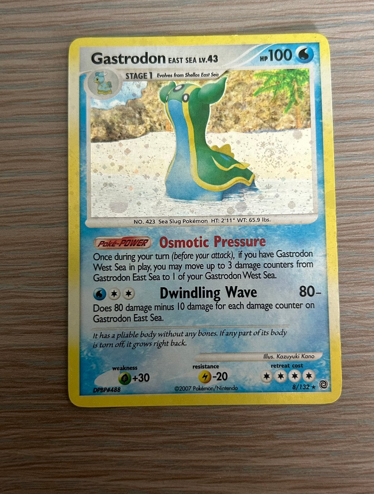 Zeldzame pokemon kaart Gastrodon lv.43, Hobby en Vrije tijd, Ophalen of Verzenden, Zo goed als nieuw