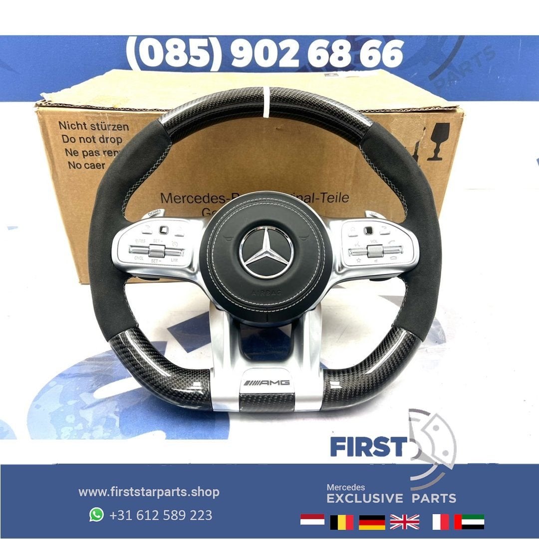 2022 AMG CARBON STUUR + AIRBAG ALCANTARA A45 CLA45 C63 E63 G, Gebruikt, -, Verzenden, -