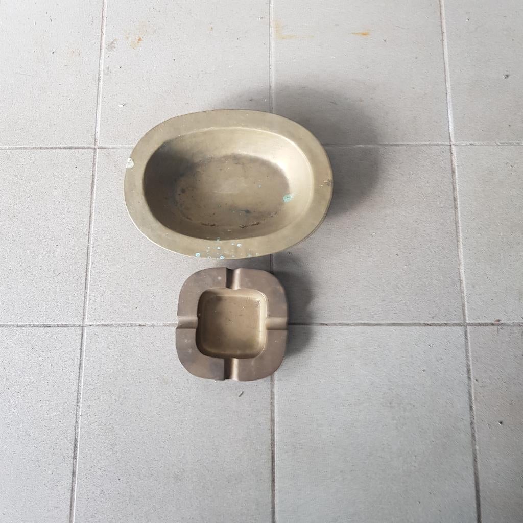 koper schaal en asbak, Antiek en Kunst, Ophalen, Koper