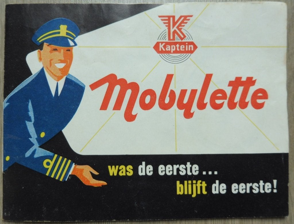 Originele folder Kaptein Mobylette bromfiets (jaren '50/'60), Fietsen en Brommers, Handleidingen en Instructieboekjes, Gebruikt