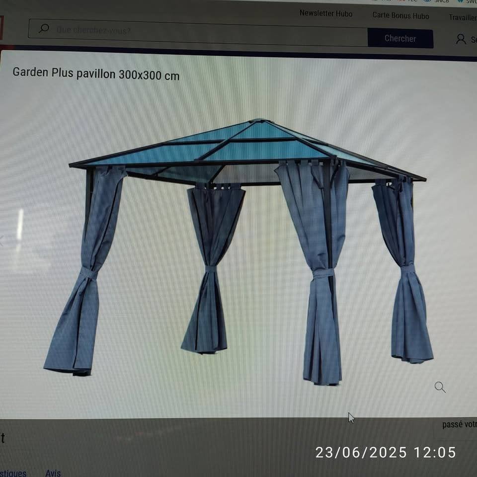 Pavillon de jardin Nobili de Gardena 300x300 cm, Enlèvement, Neuf