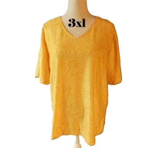 (29)- tee shirt femme t.3XL jaune - berger du nord -, Vêtements | Femmes, Manches courtes, Taille 46/48 (XL) ou plus grande, Comme neuf