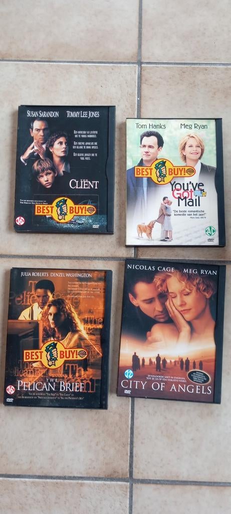 DVD Client, You've Got Mail, Pelican Brief, La Cité des Ange, Enlèvement ou Envoi, Comme neuf