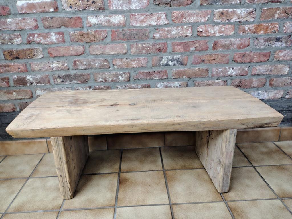 Bijzettafel boomstam hout., Ophalen