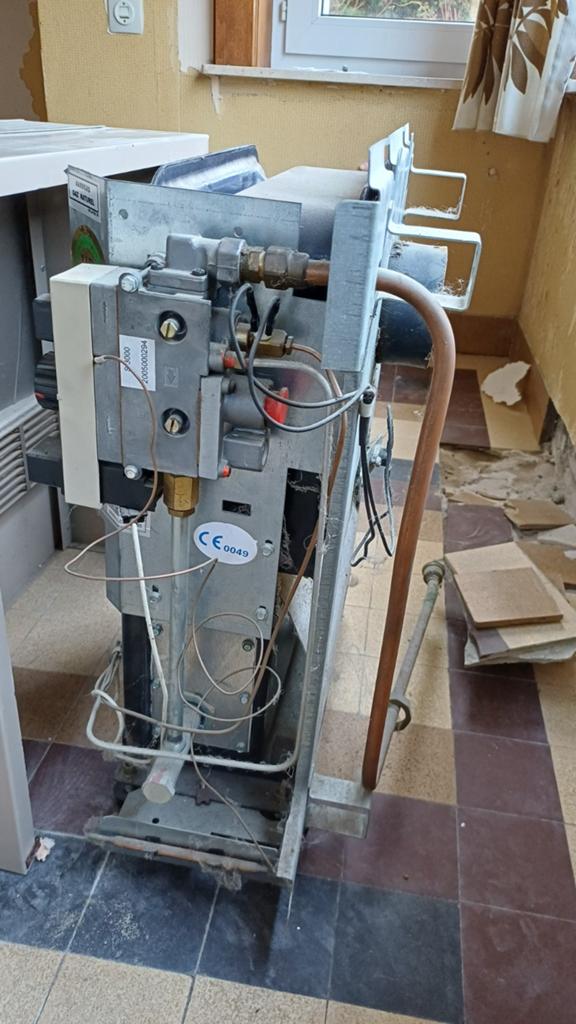 Gaskachel, convector., Enlèvement