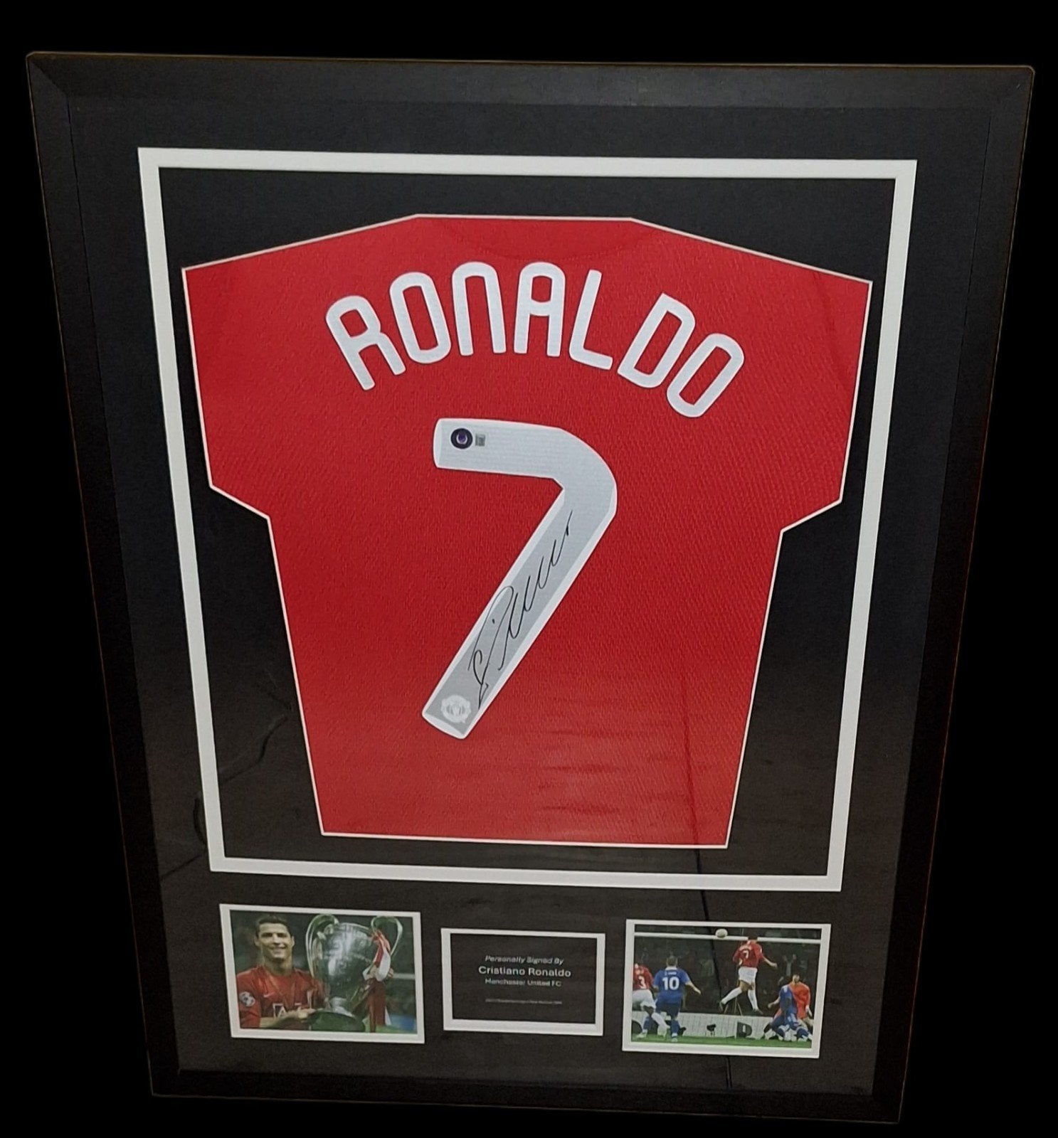 Man.United shirt met handtekening van Ronaldo met Beckett, Ophalen of Verzenden, Shirt