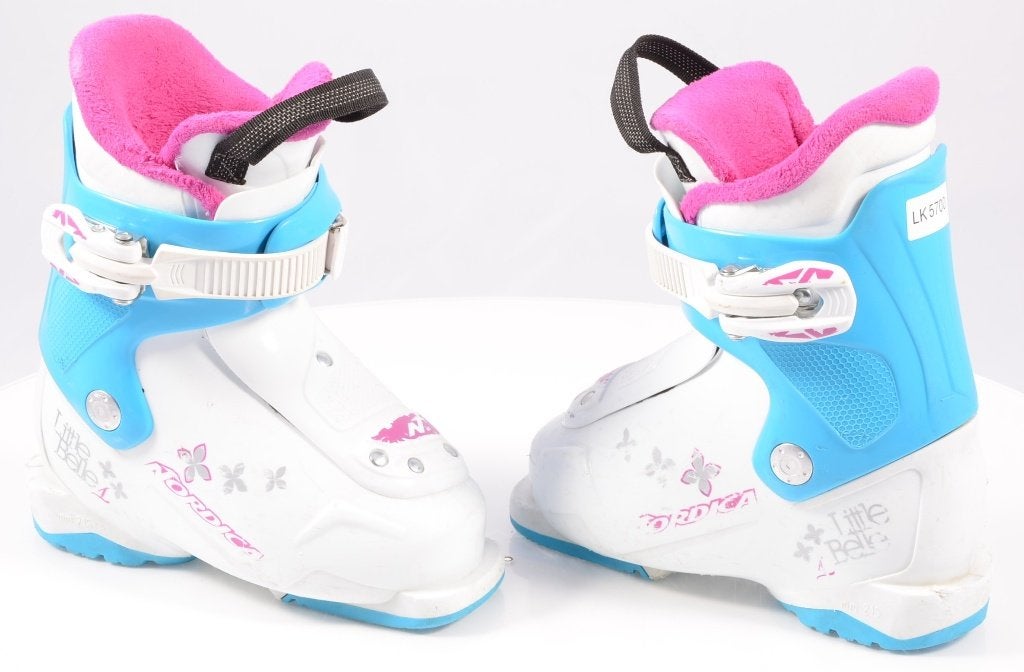 25; 25,5 EU kinderskischoenen NORDICA LITTLE BELLE 1, Gebruikt, Verzenden, Schoenen, Carve